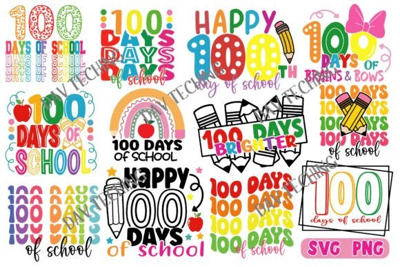 100 Days of School SVG Bundle