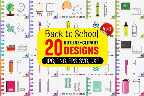 Back to School Outline Bundle Vol.1: A Comprehensive Resource for Creative and Professional Use