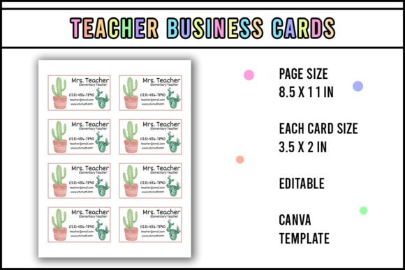 Cactus Teacher Business Card