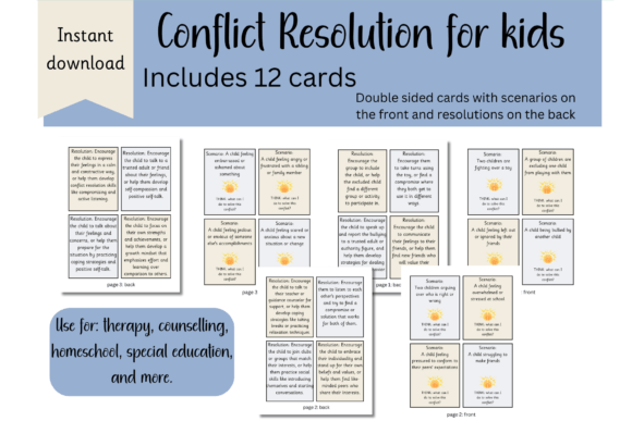 Conflict Resolution Flashcards for Kids: A Practical Tool for Social-Emotional Learning