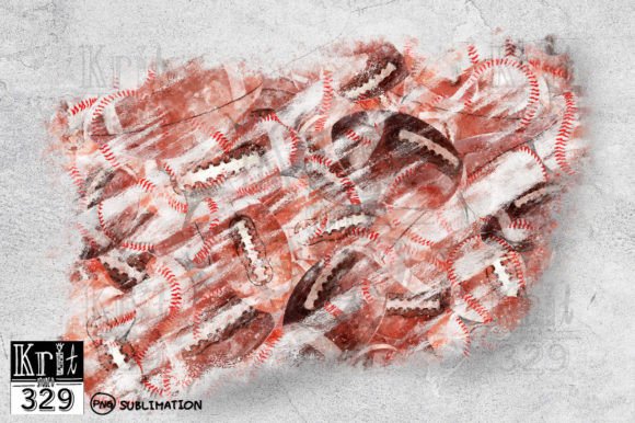 Football Baseball Distressed PNG
