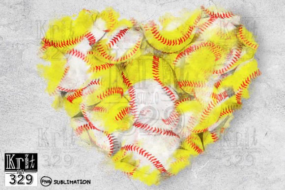 Love Baseball Softball PNG Background: A High-Resolution Creative Asset for Sport-Led Branding and Gifting