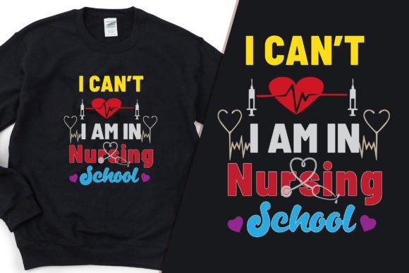 Nursing School Typography T-shirt Design