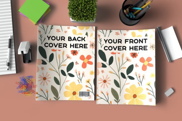School Book Cover Mockup PSD & JPG