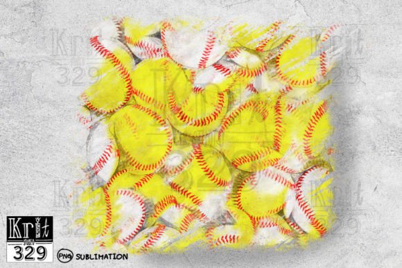 Softball Baseball PNG Grunge Background