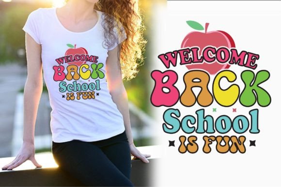 Welcome Back School Is Fun Retro Design: A Versatile Digital Asset for Educators, Crafters & Small Businesses
